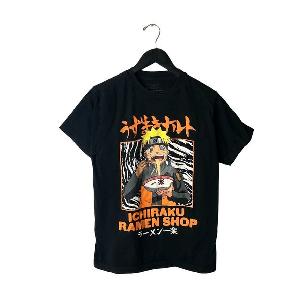 Naruto Ichiraku Ramen Shop T Shirt Adult Black M Medium Anime Movie Graphic Tee - Picture 1 of 9